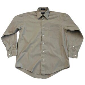 Courchevel by Damon Tan Beige Men’s Dress Shirt 100% Egyptian Cotton 14.5-32/33